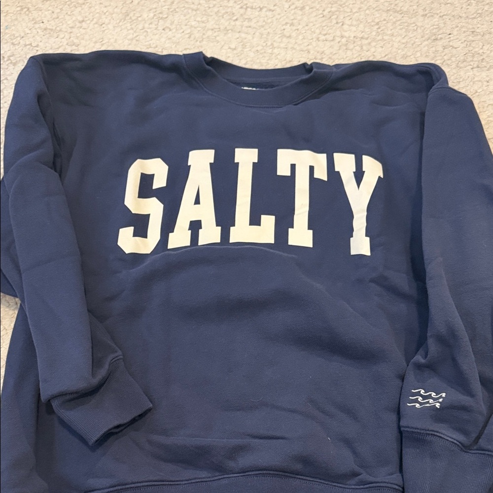 Abercrombie & Fitch Navy 'SALTY' Sweatshirt
